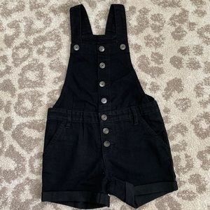 Girls black denim romper - Size 6 - Childrens Place